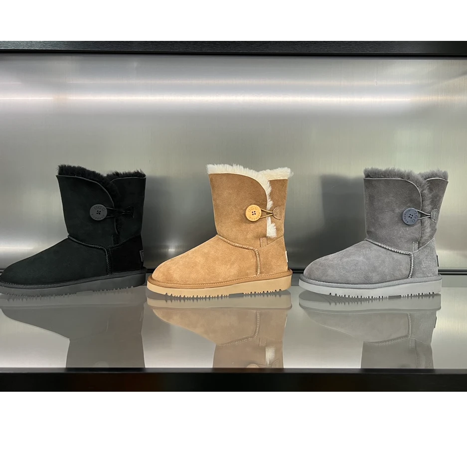 [默认微瑕 no退no换]澳大利亚羊皮毛一体加厚时尚防滑女款雪地靴