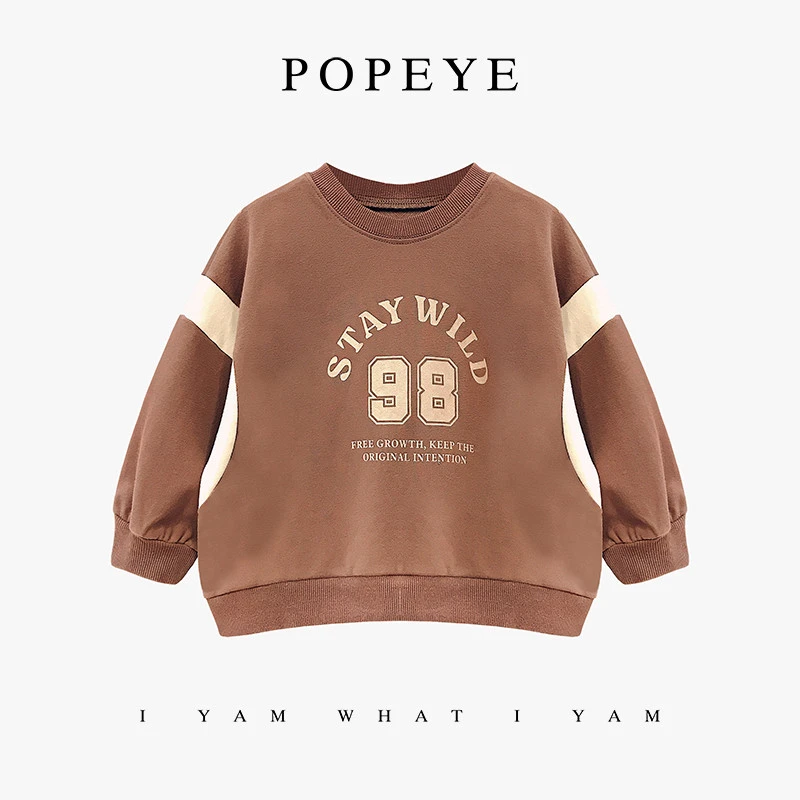 大力水手/POPEYE 男童韩版卫衣女童套头衫儿童2023新款潮CL-8741