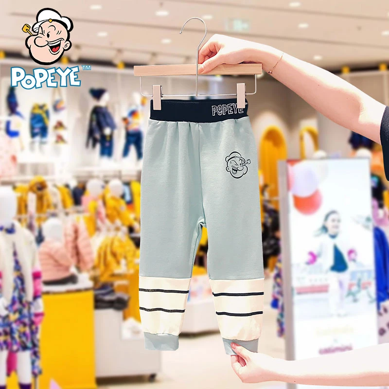大力水手POPEYE儿童打底裤2023春季新款裤子男女童休闲1C9P017