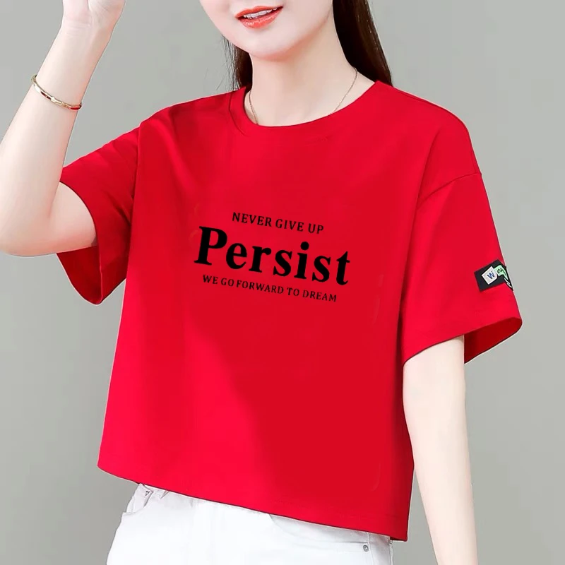 100%纯棉短袖t恤女短款夏季新款宽松显瘦休闲大码百搭韩版上衣ins