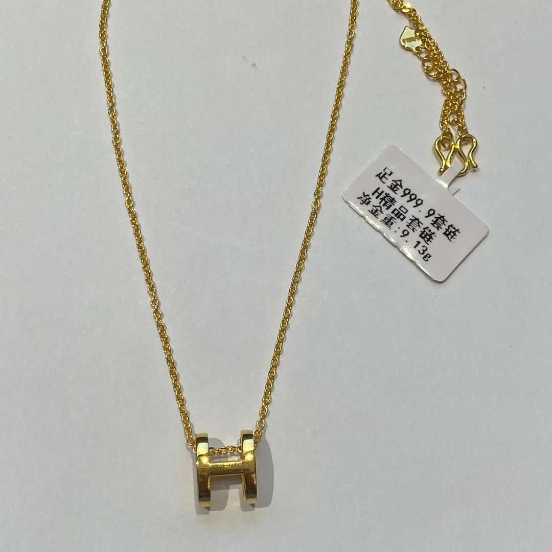 足金999  黄金精品套链 M扣头