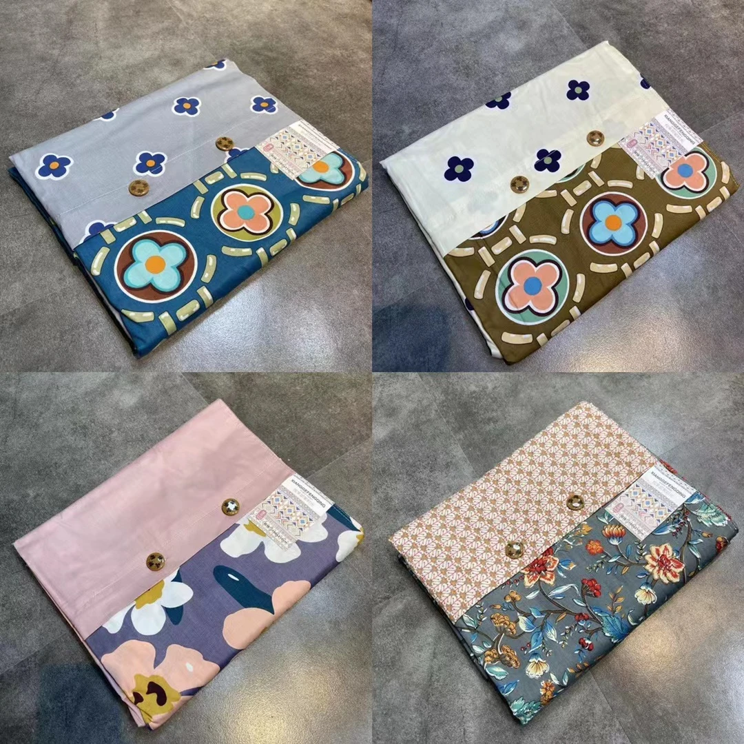 全棉纯棉被套100%单人被罩150x200x230双人精品全棉被套