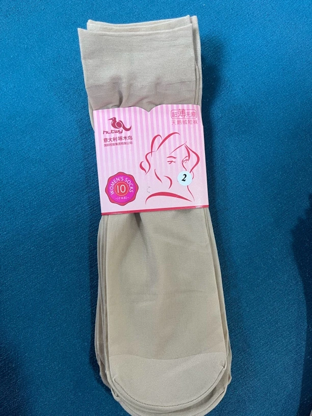 女士天鹅绒短袜10双透气性好舒适柔软结实五倍耐穿