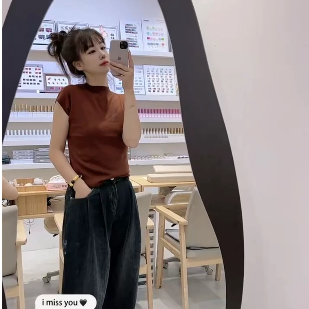 闺蜜家 针织显瘦气质网红短款休闲时尚百搭上衣