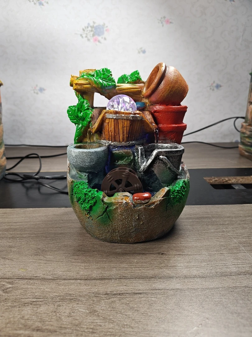 海洋家居-【富贵长流】循环流水客厅摆件假山招财摆件循环水