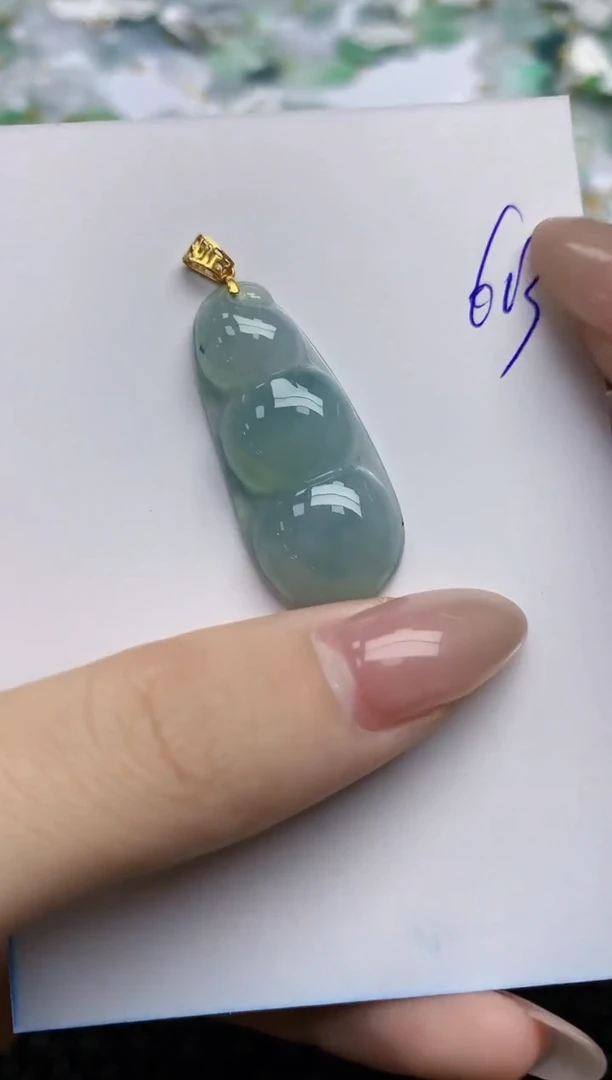 【闪购商品】翡翠颈饰18K金镶嵌天然翡翠A货
