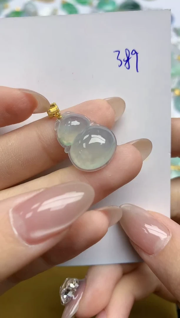 【闪购商品】翡翠颈饰18K金镶嵌天然翡翠A货,389
