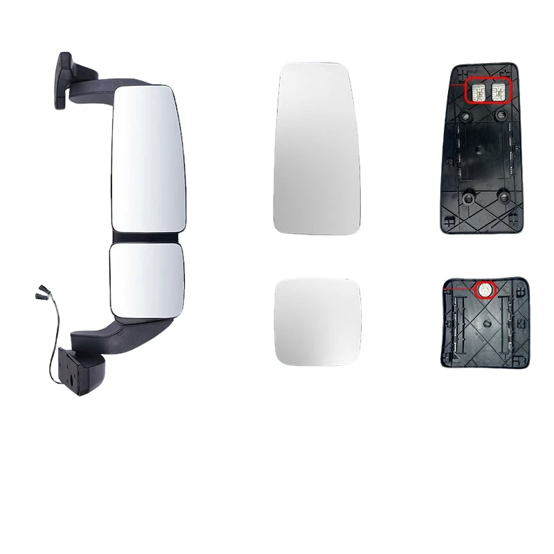 适用陕汽德龙X5000反光镜X6000倒车镜总成X5000s后视镜配件镜片