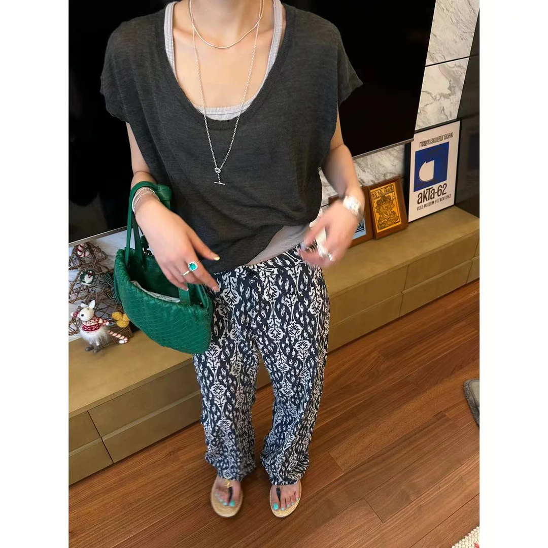 贵妇下午茶系列！32%的80支chao细美丽诺羊毛破边无袖针织衫！