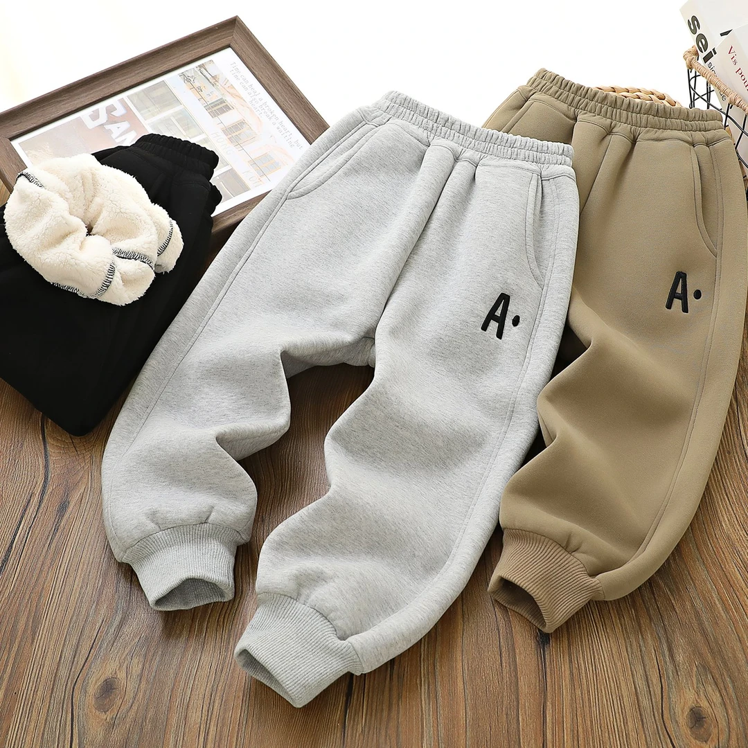 「喧聖服饰」9708儿童北极绒加厚休闲裤