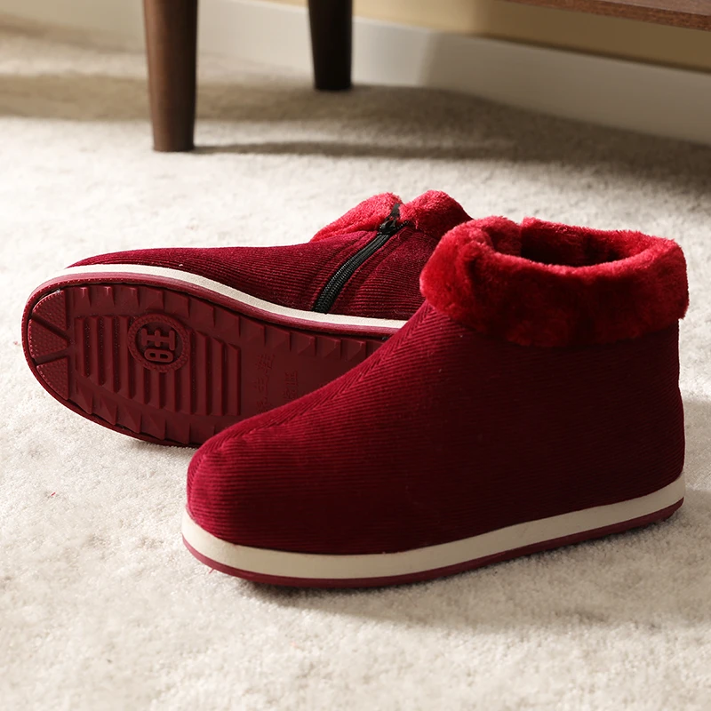 【保暖升级】冬季保暖棉鞋手工妈妈鞋加绒加厚厚底防滑