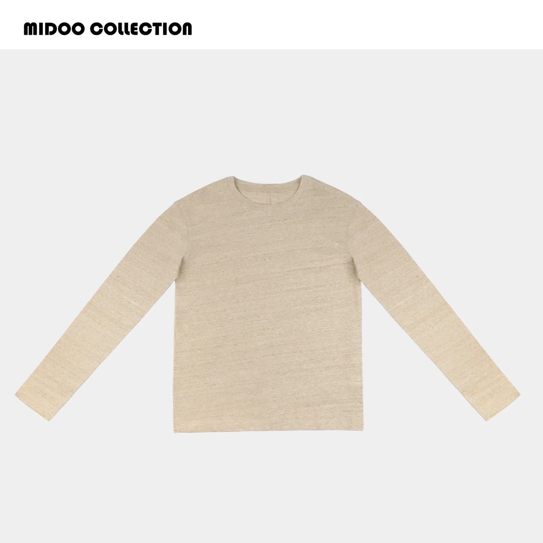 MIDOO 燕麦花灰打底T恤