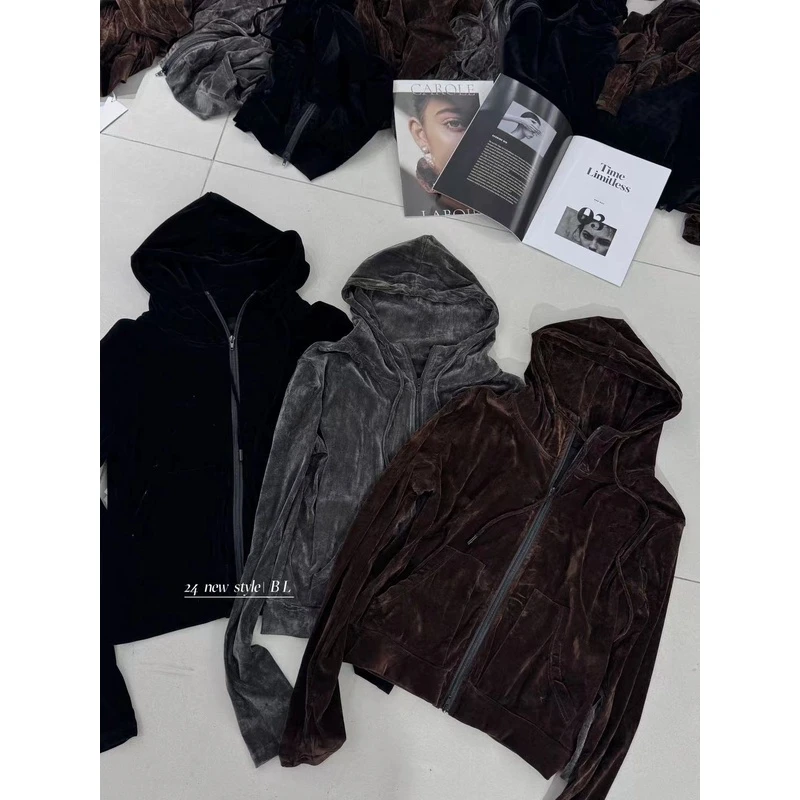 (特-新款连帽小外套8718）时尚休闲潮流舒适百搭洋气外套