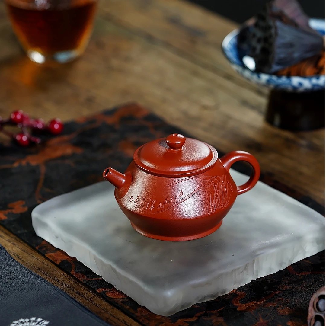【半手工】高端茶具 紫砂壶 清欢 助工吴敏 大红袍 130CC