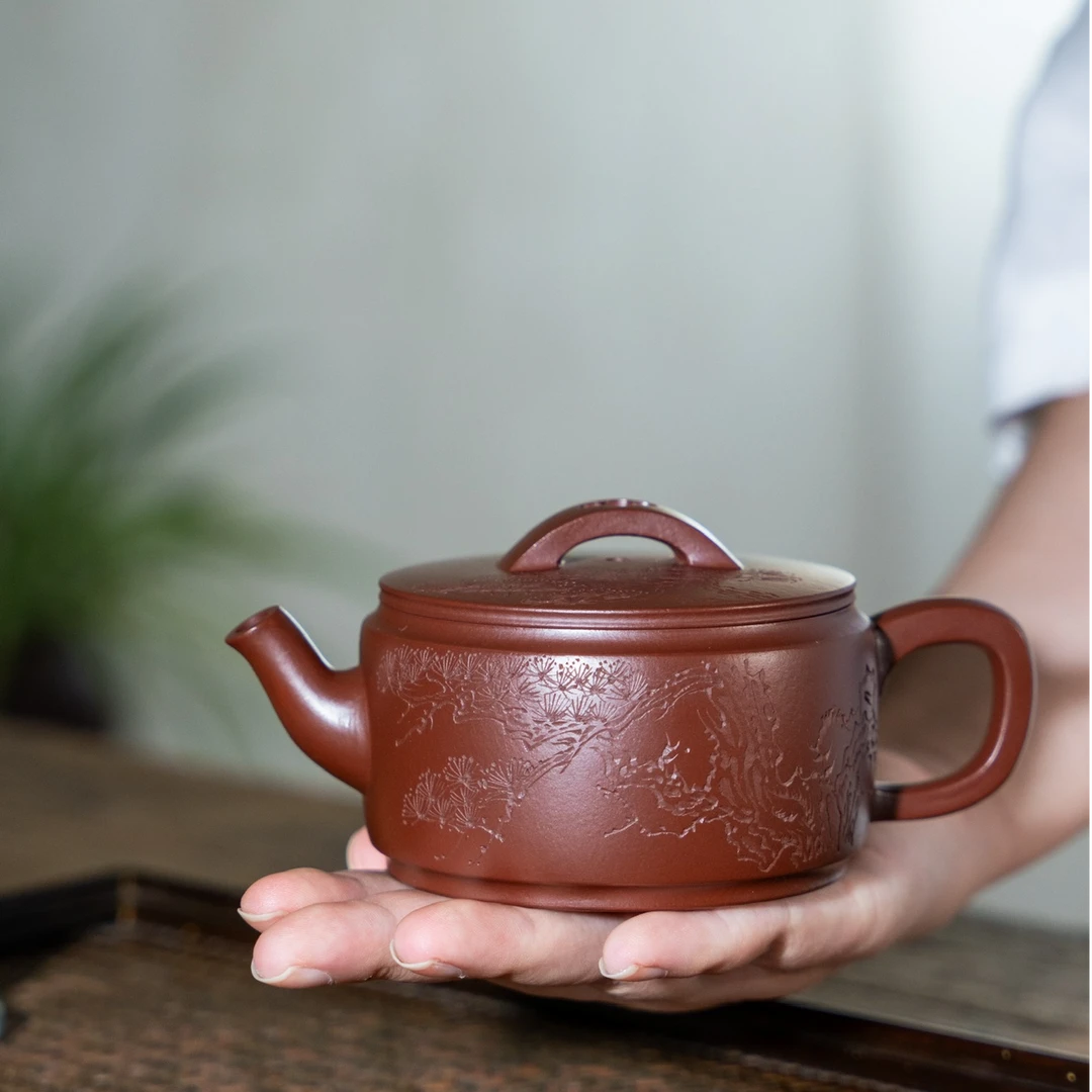 【半手工】国工周良红 汉瓦 紫袍玉砂 195CC 紫砂茶壶 手工