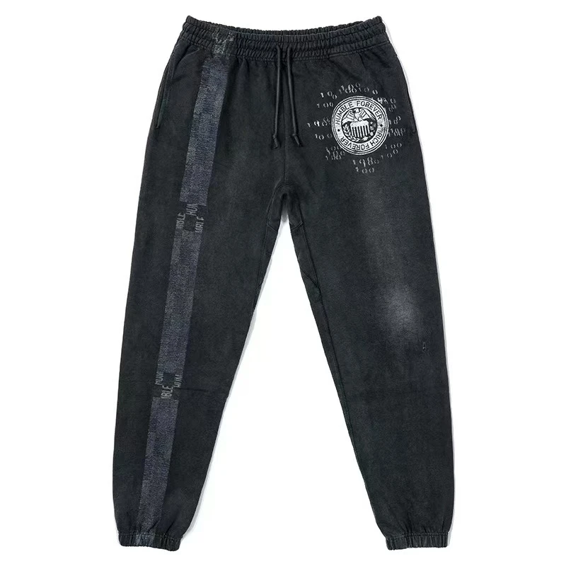 秋季时尚微弹抓绒运动裤D67