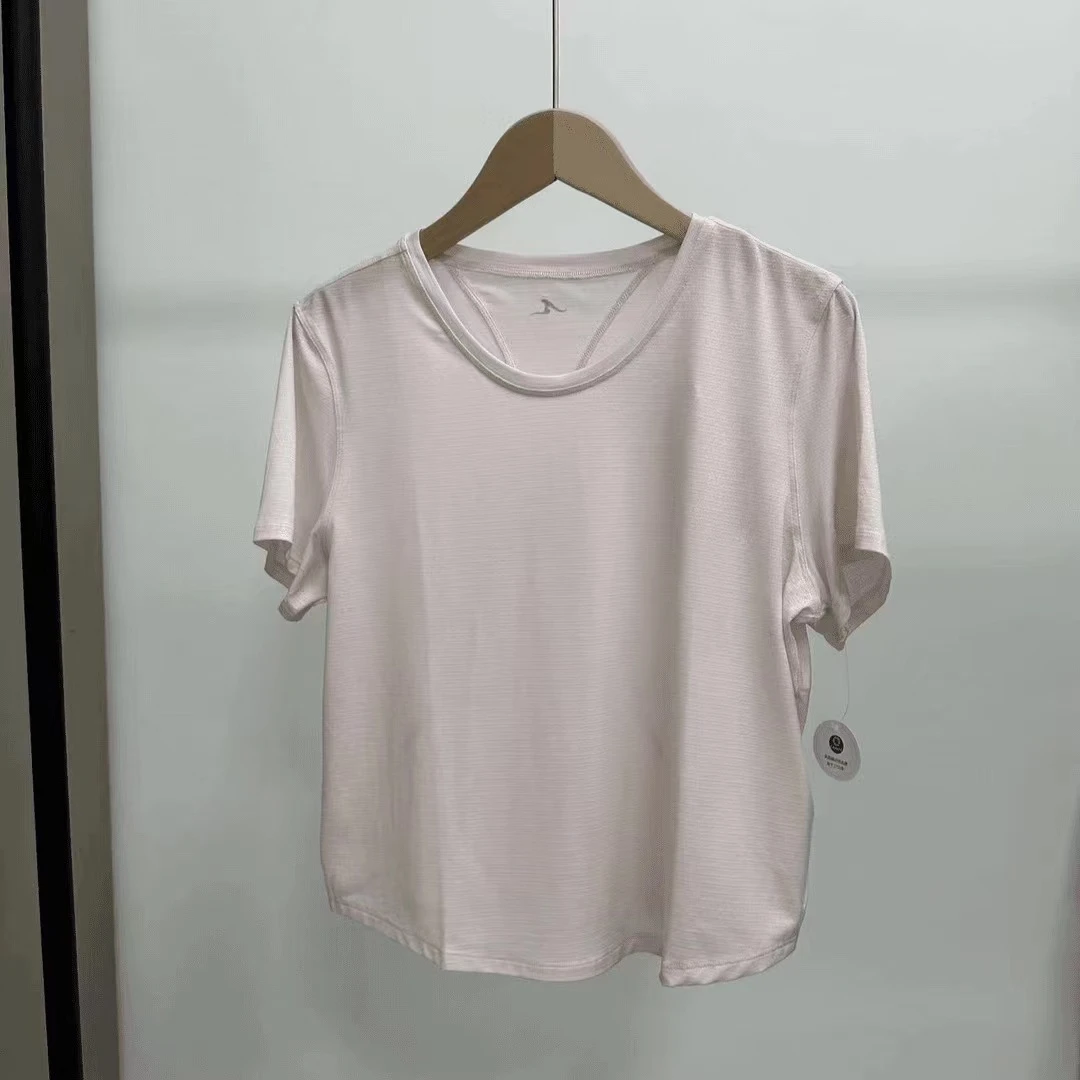 女款夏季舒适宽松运动瑜伽休闲短袖T006