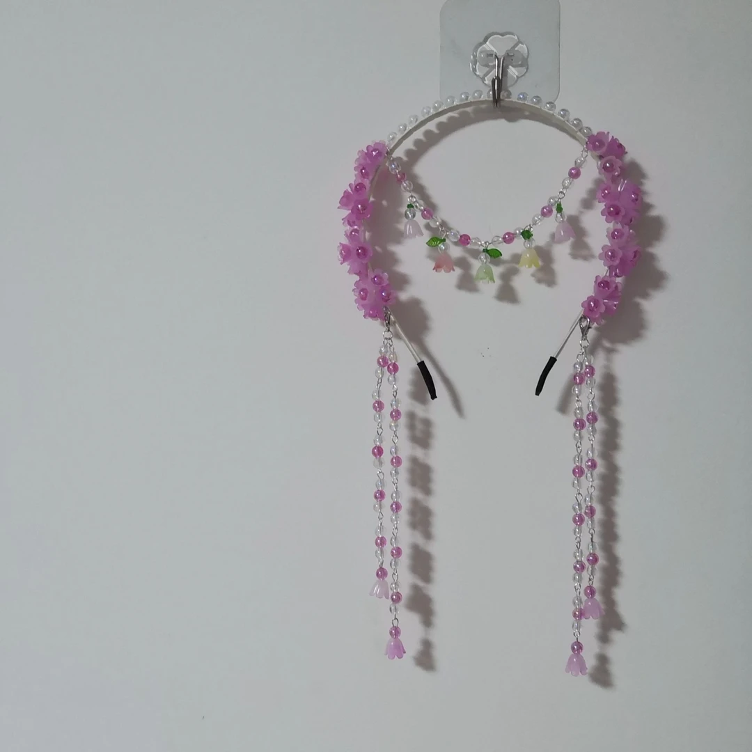 铃兰花流苏发箍手工DIY制作材料包