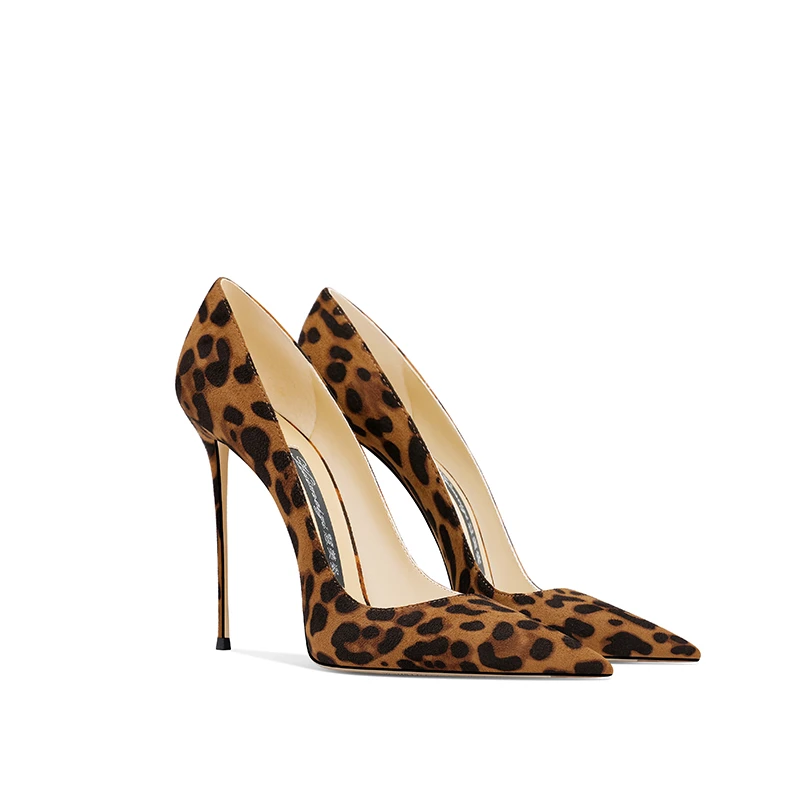气质欧美豹纹高跟鞋细跟高级2025春季新款浅口性感单鞋时尚潮流