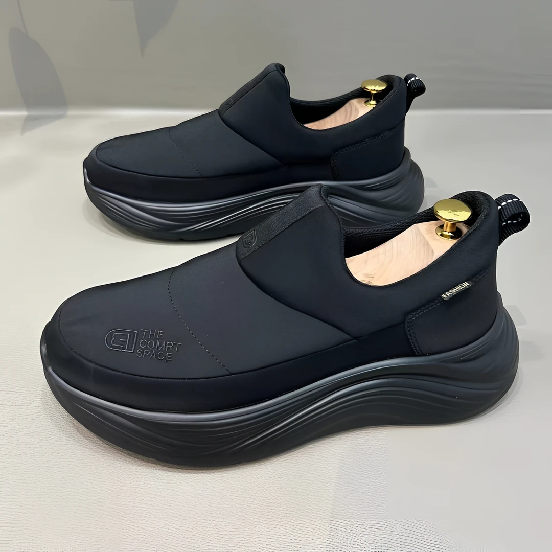 广州轻奢潮鞋男鞋秋款超轻运动休闲男鞋2015-185黑色透气软底