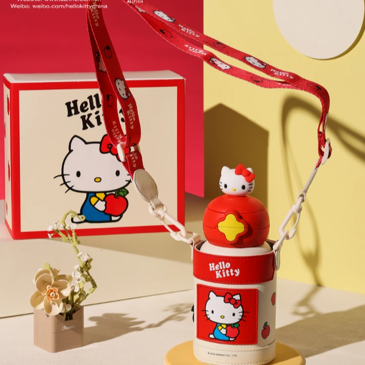 【达人专享】杯具熊kitty联名星辰双饮儿童保温杯600ml