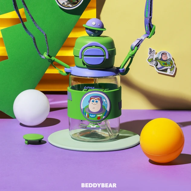 杯具熊680ml巴斯吸管直饮双饮tritan材质可爱夏季杯高质量育儿