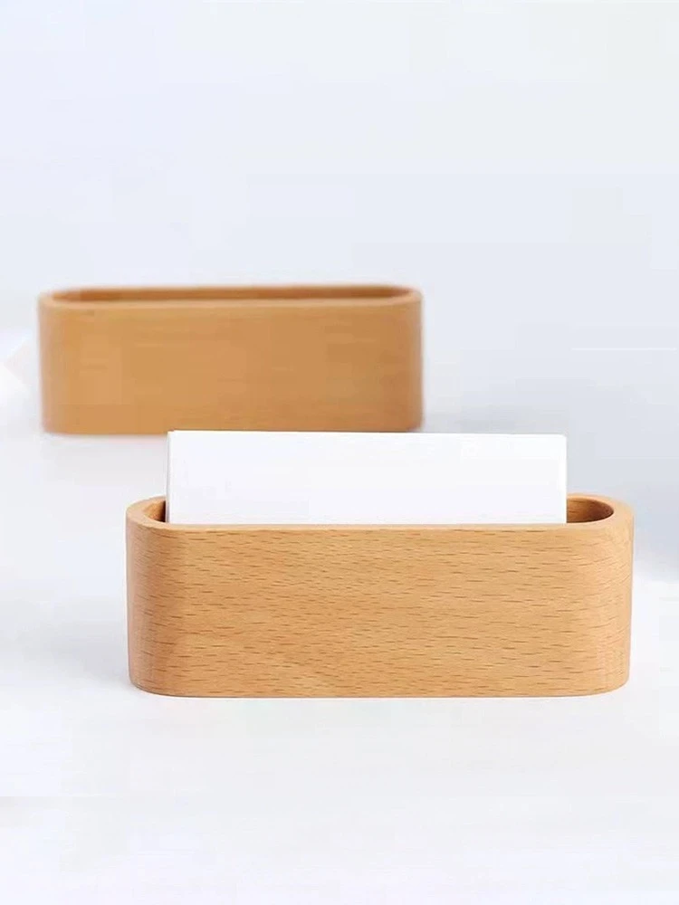 木喜时代榉木办公实木名片卡纸收纳盒名片盒提升办公体验好取放