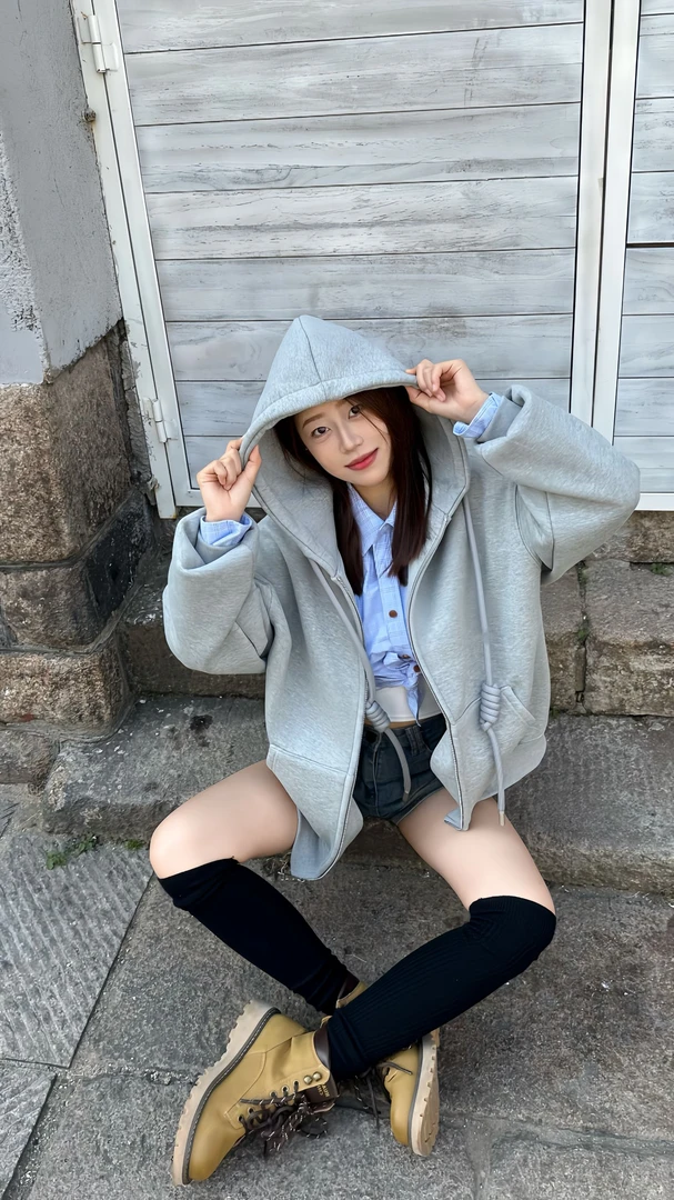 秋冬开衫连帽外套加绒加厚【DQ】