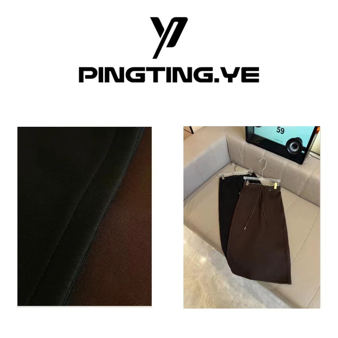 PINGTING.YE加绒时尚休闲后开衩设计百搭显瘦半身卫裙PT2956