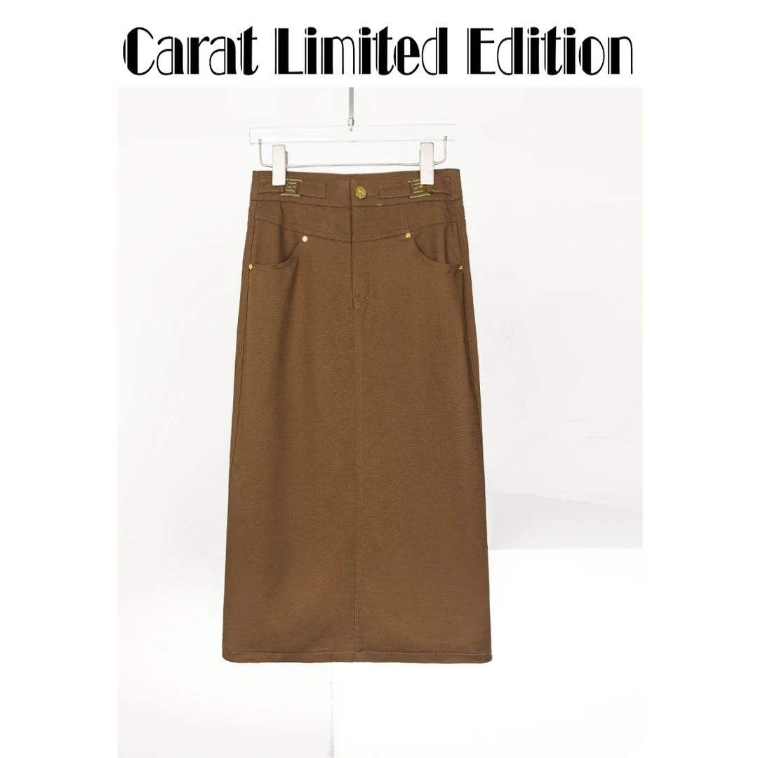 PINGTING.YE高腰气质女人味修身百搭显瘦包臀半身裙PT6850