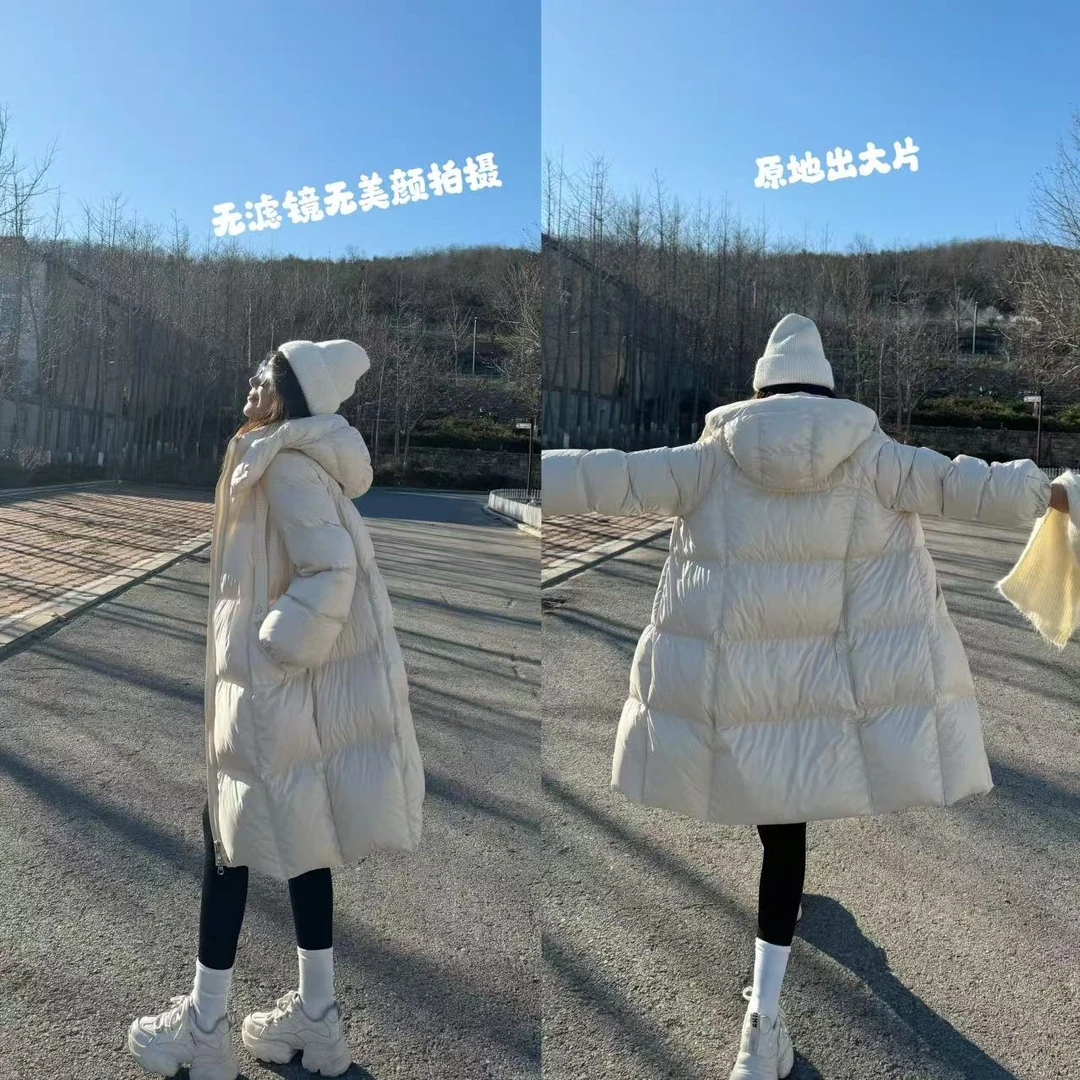 【1124】高定嫦娥仙子 小允姐姐2024新款时尚气质高定长款鹅绒服