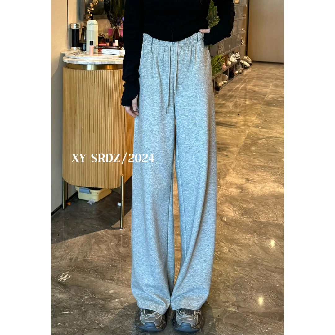 三色休闲卫裤 小允姐姐2024新款百搭气质显瘦柔顺垂感休闲卫裤