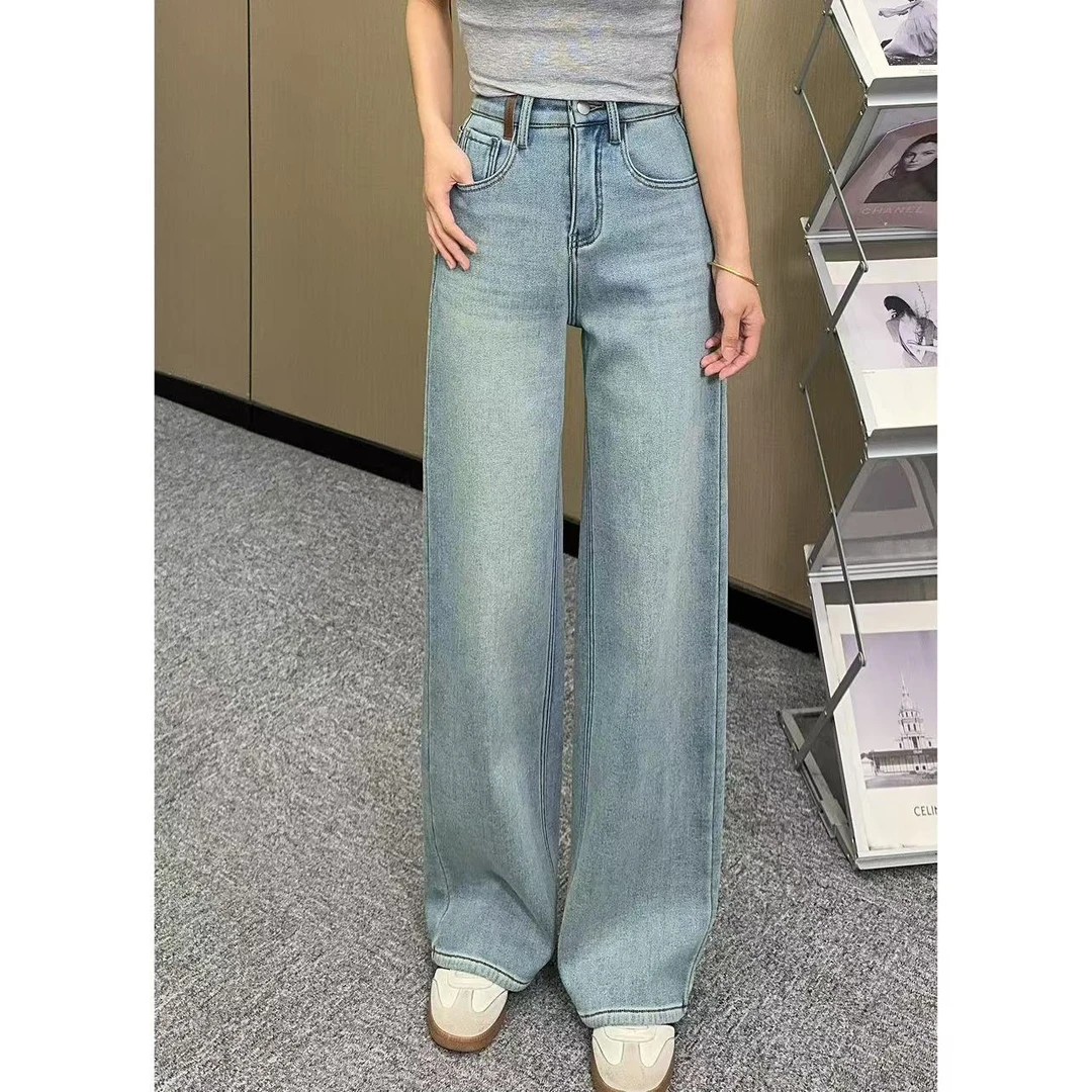 【1124】红腰标加绒牛仔裤 小允姐姐2024时尚新款红腰标加绒牛仔裤