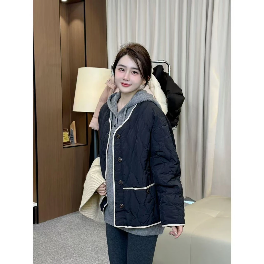 轻薄设计羽绒服 小允姐姐2024新款时尚气质高级小香围脖羽绒服