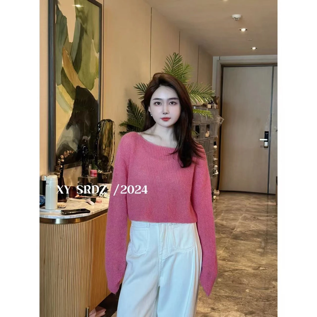 韩系马海毛 小允姐姐2024新款时尚高级百搭韩系多巴胺毛衣