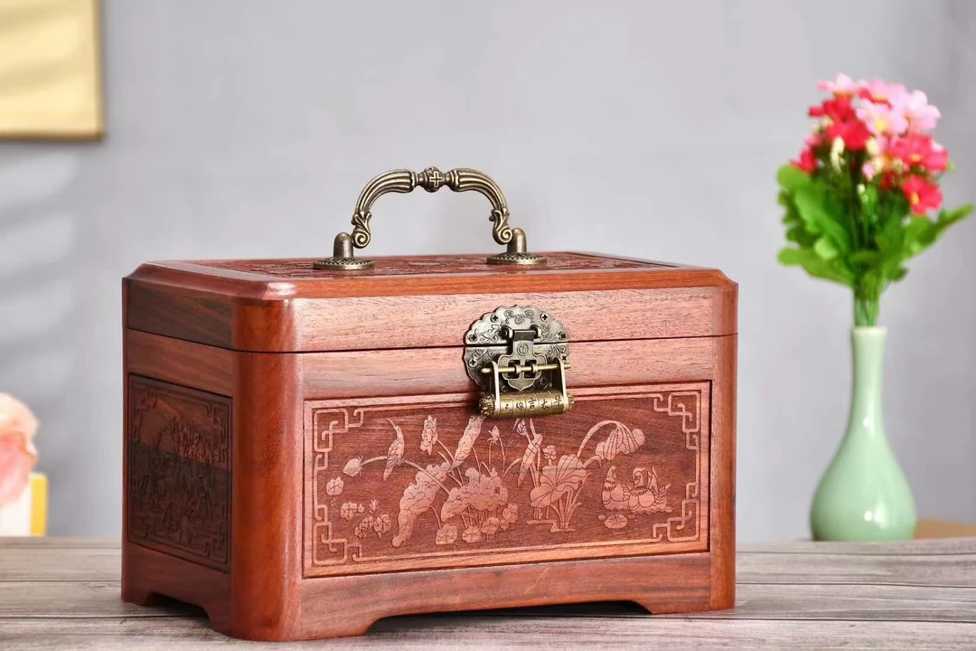 龙凤呈祥手提箱 首饰盒 收纳箱