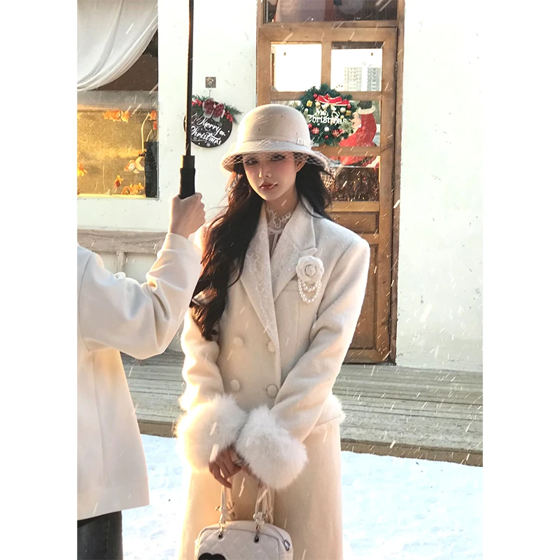 芭比姨【红人上新】【初恋氛围】秋冬小香风高级千金气质保暖女款大衣