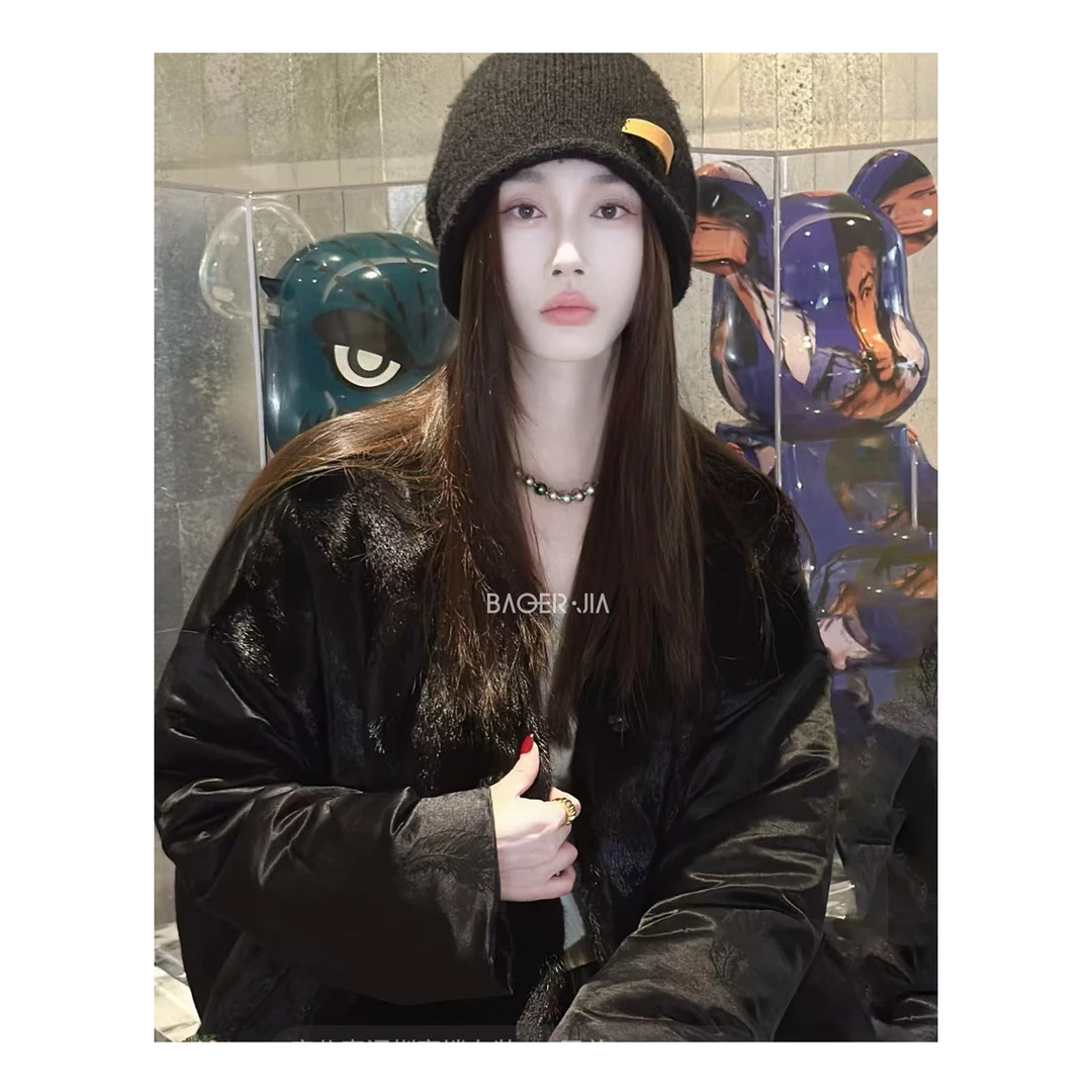 5-【貂蝉】宝儿家含幂BH14624410冬季新款新中式国风水貂拼接鹅绒服