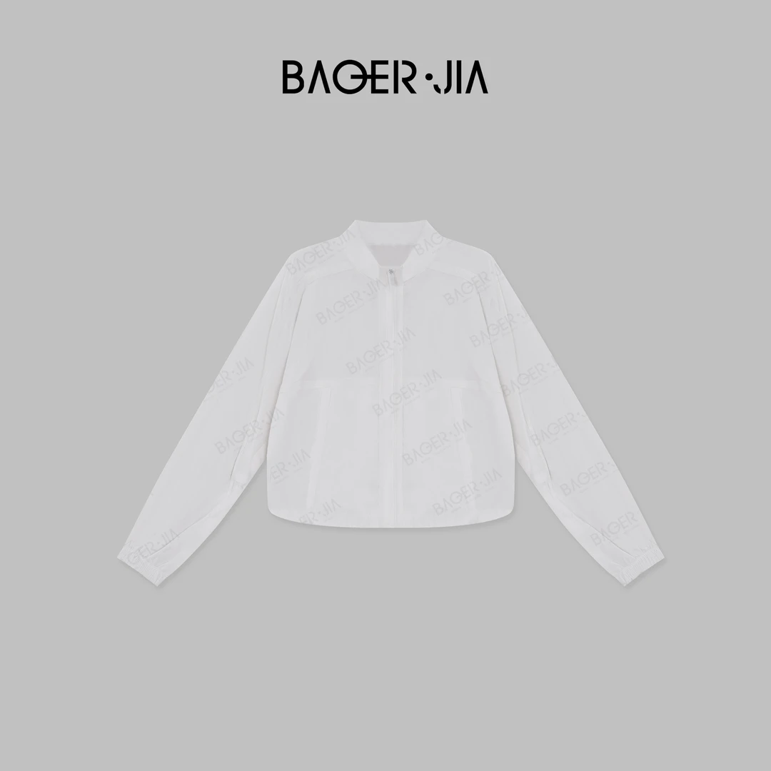 0-宝儿家含幂BA70224206夏季新款穿搭休闲百搭立领防晒衬衫