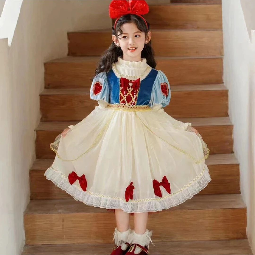 女童重工白雪公主毛衣裙