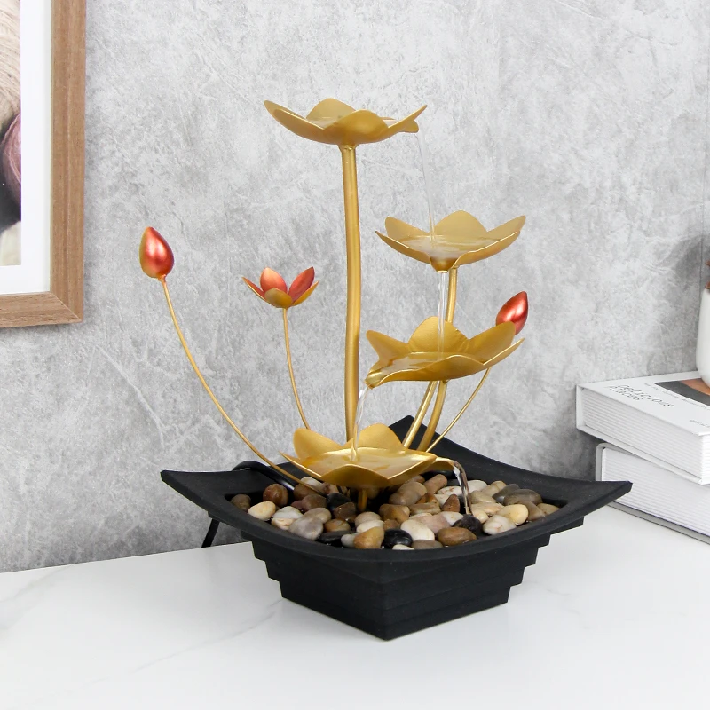 home decor简约流水摆件茶几电视柜办公室玄关招财流水摆件景观