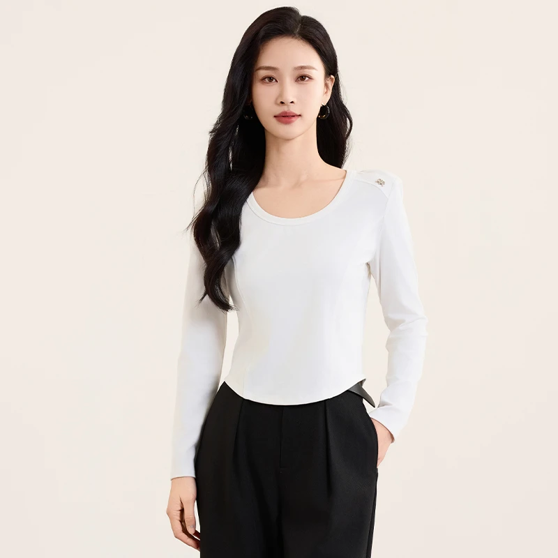 【诗语专享】佳人苑针织衫女春季新款J418005