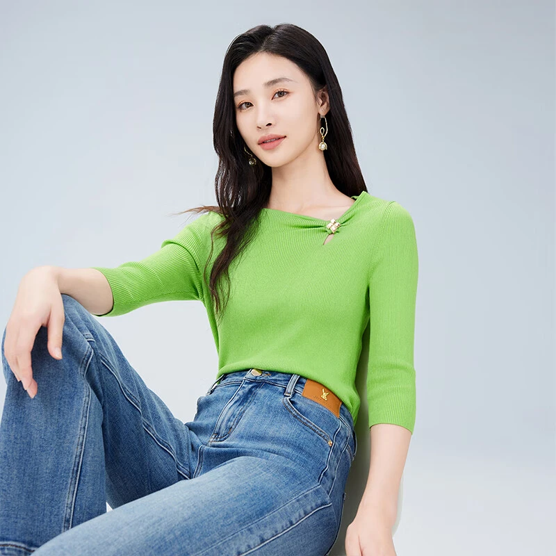 【籽言专属】佳人苑毛针织衫女2024年秋季新款J335016