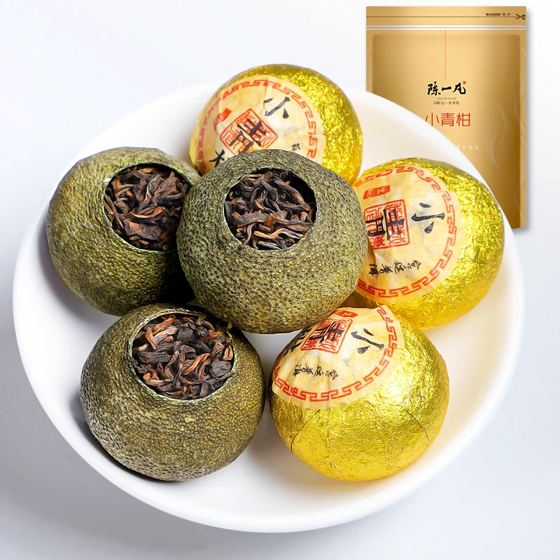陈一凡小青柑500g 正宗生晒新会小青柑云南宫廷普洱料熟茶茶叶