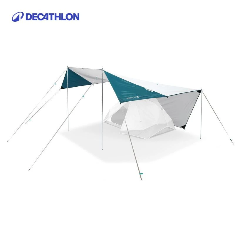 迪卡侬风感波粒天幕帐篷露营便携遮阳棚大型防晒幕布便携312999