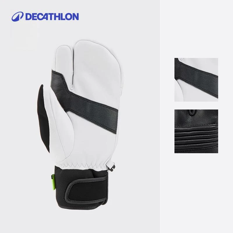 迪卡侬滑雪运动手套成人男骑行女防水保暖骑行羊皮专业户外306368