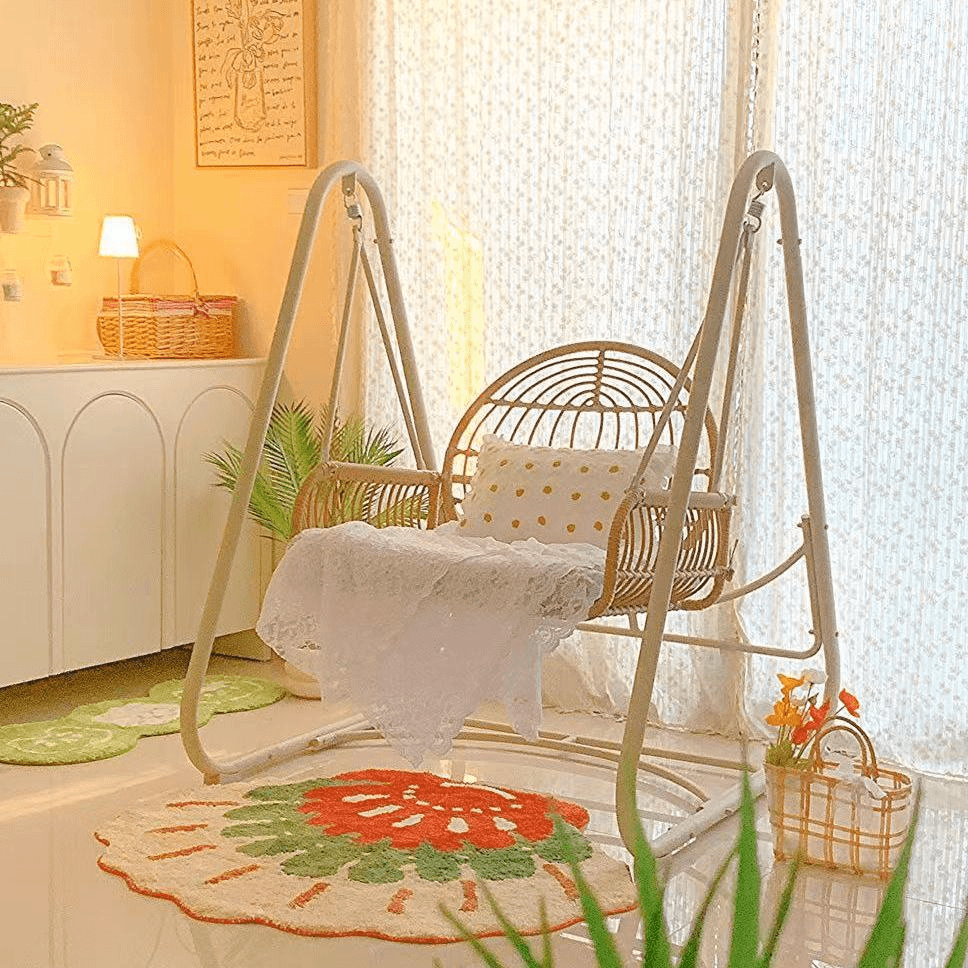 阳台秋千家用吊椅室内单人吊椅秋千客厅吊篮双人吊床网红秋千吊篮