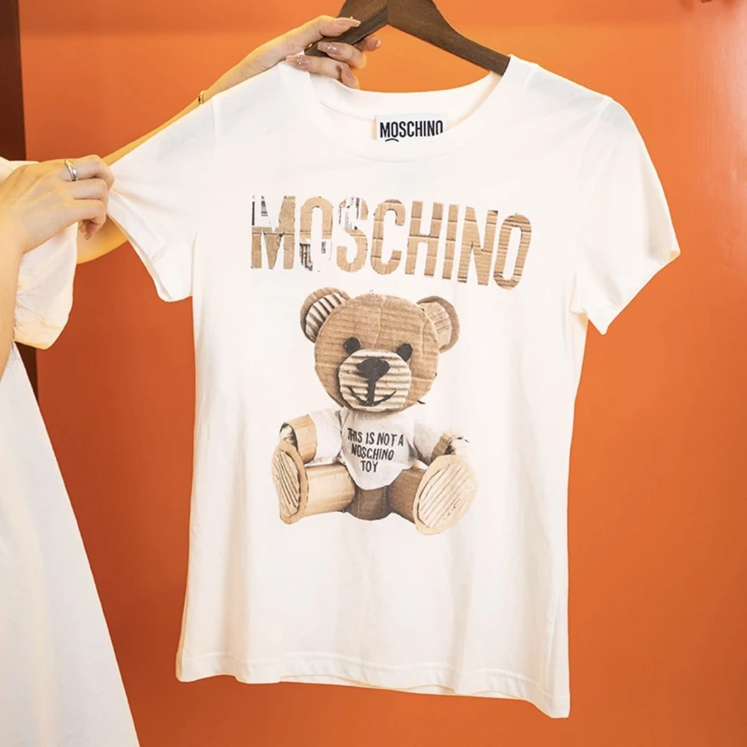 MOSCHINO 莫斯奇诺 经典logo 百搭小熊T恤