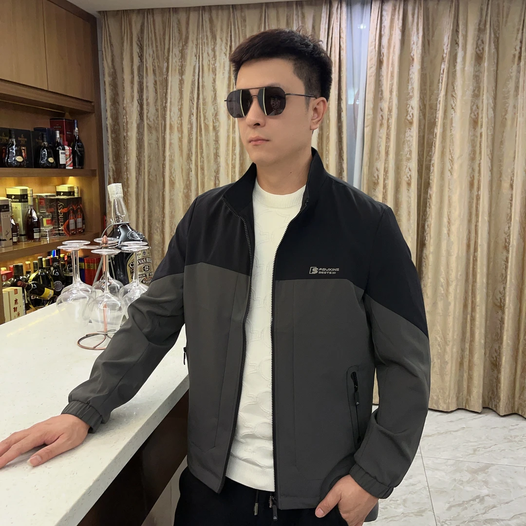 2024秋冬男士新款潮流外套印花轻奢欧货时尚休闲薄夹克28620