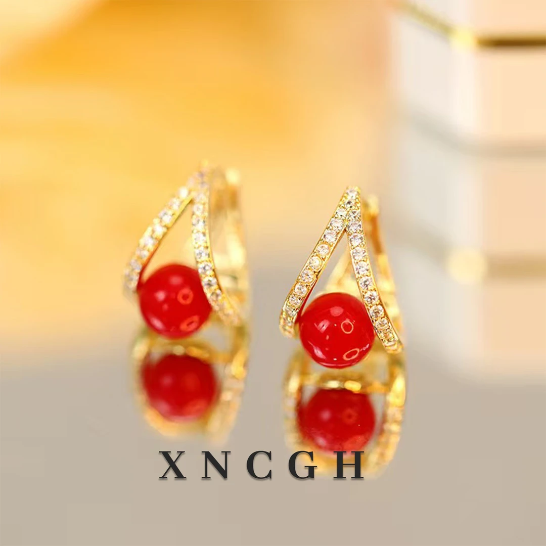 铜合金耳饰 0011奥地利水晶耳饰时尚气质轻奢百搭简约